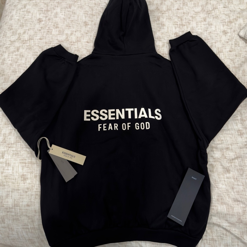 Essentials Fear of God Black Hoodie